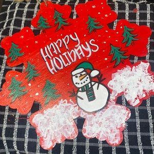Hand Painted Holiday Sign Decor